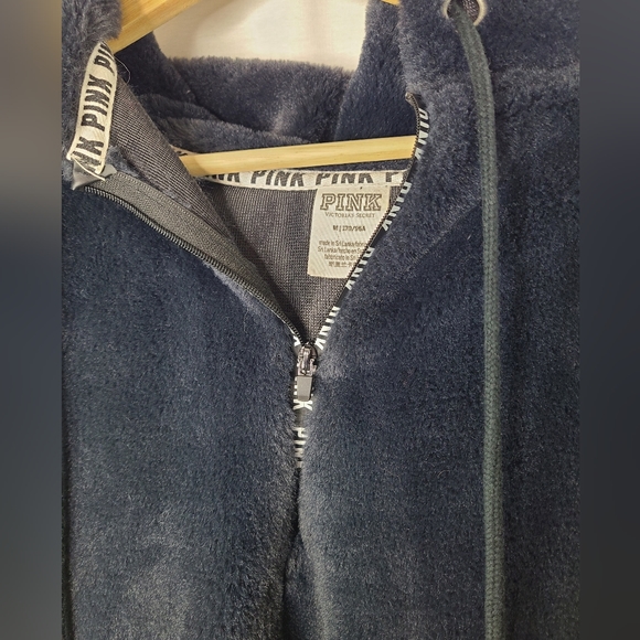 Victorias secret PINK plush black pullover sweater- Size medium womens - Picture 3 of 6